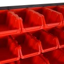  30-cz. zestaw kuwet warsztatowych, czerwono-czarny, 77x39 cm