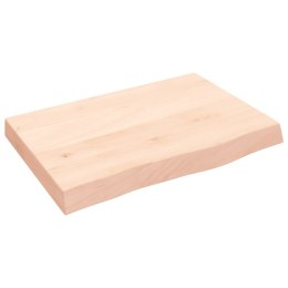  Blat do łazienki, 60x40x(2-6) cm, surowe, lite drewno