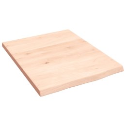  Półka, 40x50x2 cm, surowe lite drewno dębowe