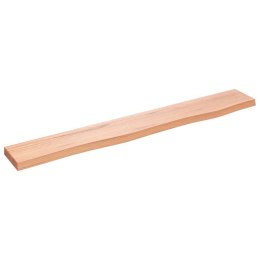  Półka, jasnobrązowa, 80x10x2 cm, lakierowane lite drewno dębowe