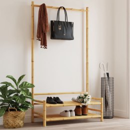  Wieszak na ubrania, z półkami, 103x40x183 cm, bambusowy