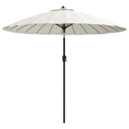  Parasol ogrodowy na słupku aluminiowym, 270 cm, piaskowy