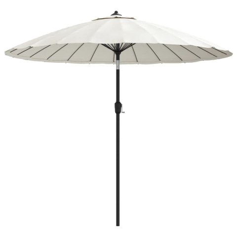  Parasol ogrodowy na słupku aluminiowym, 270 cm, piaskowy