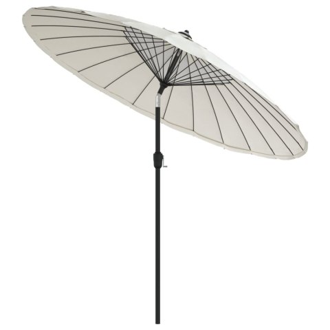  Parasol ogrodowy na słupku aluminiowym, 270 cm, piaskowy