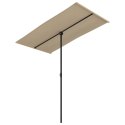  Parasol ogrodowy na słupku aluminiowym, 180x110 cm, taupe