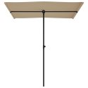  Parasol ogrodowy na słupku aluminiowym, 180x110 cm, taupe