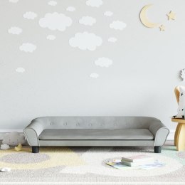  Sofa dla dzieci, jasnoszara, 100x50x26 cm, aksamit