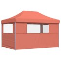  Namiot imprezowy typu pop-up z 3 ściankami, terakotowy