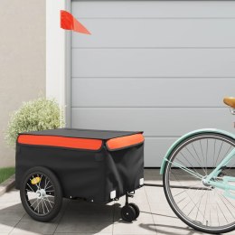  Przyczepka rowerowa, czarno-pomarańczowa, 45 kg, żelazo