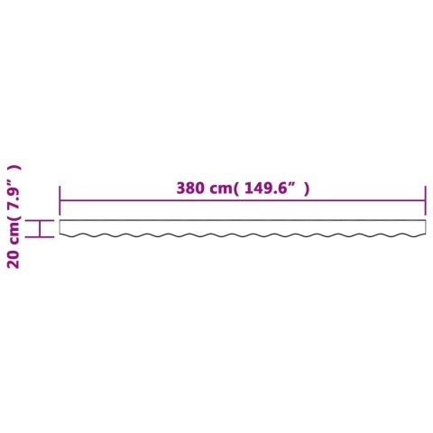  Lambrekin do markizy, burgundowe paski, 4 m