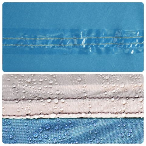 Płachta biwakowa, niebieska, 420x440 cm, wodoszczelna
