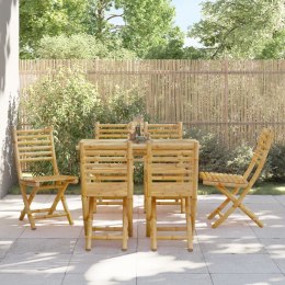  Składane krzesła ogrodowe, 6 szt., 43x54x88 cm, bambusowe
