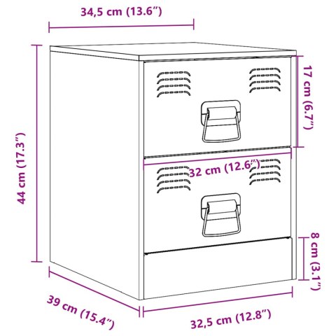  Szafka nocna, antracytowa, 34,5x39x44 cm, stal