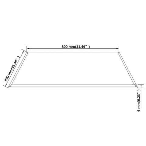  Blat stołu szklany, kwadratowy 800x800 mm