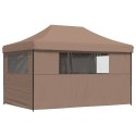  Namiot imprezowy typu pop-up z 4 ściankami, brązowy