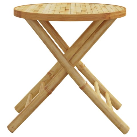  Składany stolik ogrodowy, Ø45x45 cm, bambusowy