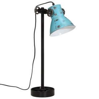  Lampa stołowa, 25 W, postarzany niebieski, 15x15x55 cm, E27