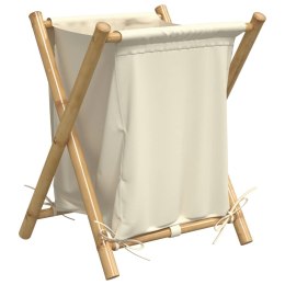  Kosz na pranie, kremowy, 45x55x63,5 cm, bambusowy