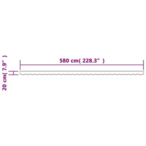  Lambrekin do markizy, burgundowe paski, 6 m