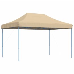  Składany namiot imprezowy typu pop-up, beżowy, 410x279x315 cm