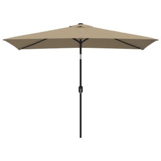  Parasol ogrodowy na metalowym słupku, 300 x 200 cm, kolor taupe