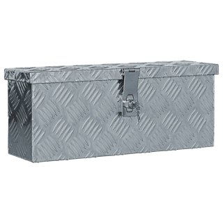  Aluminiowa skrzynia, 48,5 x 14 x 20 cm, srebrna