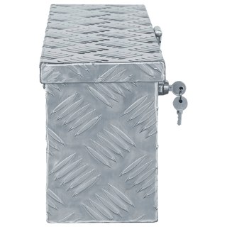  Aluminiowa skrzynia, 48,5 x 14 x 20 cm, srebrna