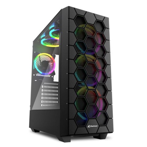 Semi Wieża ATX Sharkoon RGB HEX Czarny