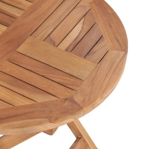 Składany stolik ogrodowy, 45 cm, lite drewno tekowe