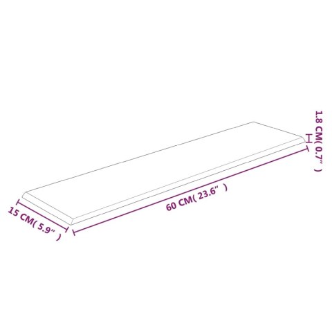  Panele ścienne, 12 szt., brązowe, 60x15 cm, aksamit, 1,08 m²