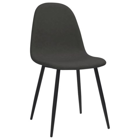  Krzesła stołowe, 2 szt., 45x53,5x83 cm, czarne, ekoskóra