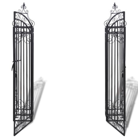  Ozdobna brama ogrodowa z kutego żelaza, 122 x 20,5 x 134 cm