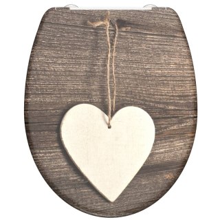 SCHÜTTE Deska sedesowa wolnoopadająca WOOD HEART, duroplast, nadruk