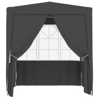  Namiot imprezowy ze ściankami, 2,5x2,5 m, antracytowy, 90 g/m²