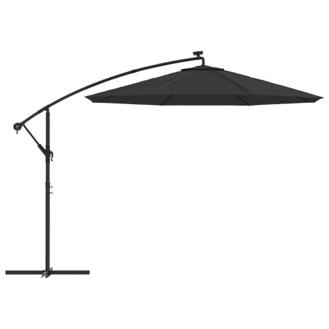  Zamienne pokrycie parasola ogrodowego, czarne, 350 cm
