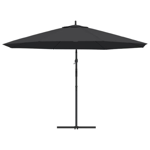  Parasol wiszący z aluminiowym słupkiem, 350 cm, czarny