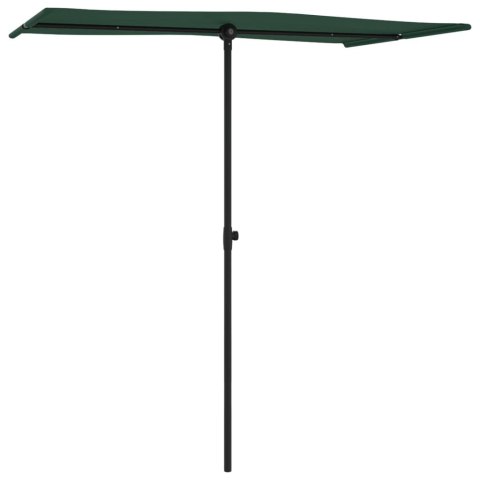  Parasol ogrodowy na słupku aluminiowym, 180x110 cm, zielony