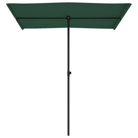  Parasol ogrodowy na słupku aluminiowym, 180x110 cm, zielony