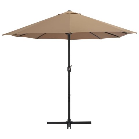  Parasol ogrodowy na słupku aluminiowym, 460 x 270 cm, taupe