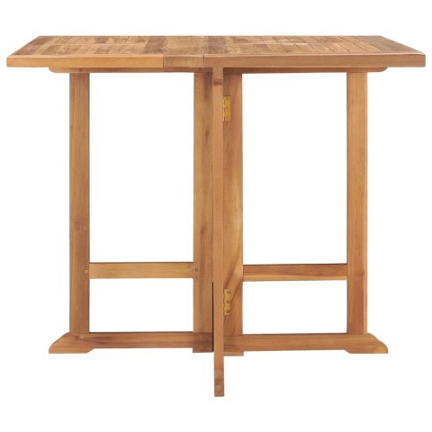  Składany stół ogrodowy, 90x90x75 cm, lite drewno tekowe