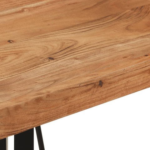  Stolik barowy, 55x55x107 cm, lite drewno akacjowe i żelazo