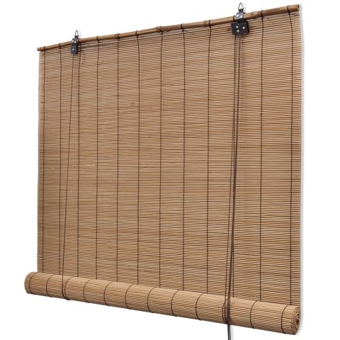  Rolety bambusowe, 140 x 160 cm, brązowe