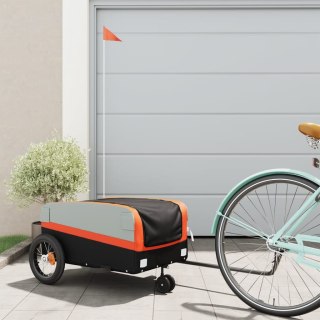  Przyczepka rowerowa, czarno-pomarańczowa, 30 kg, żelazo