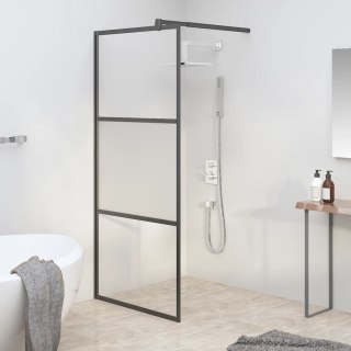  Ścianka prysznicowa, 80x195 cm, szkło półmrożone ESG, czarna