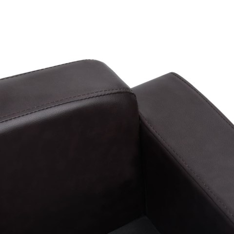  Sofa dla psa, brązowa, 80x50x40 cm, sztuczna skóra