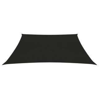  Żagiel przeciwsłoneczny, 160 g/m², czarny, 6x6 m, HDPE