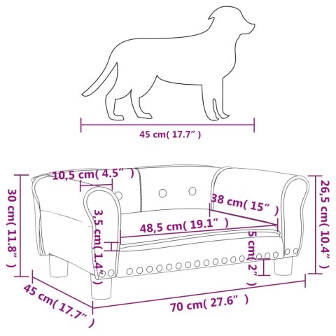  Legowisko dla psa, różowe, 70x45x30 cm, aksamit