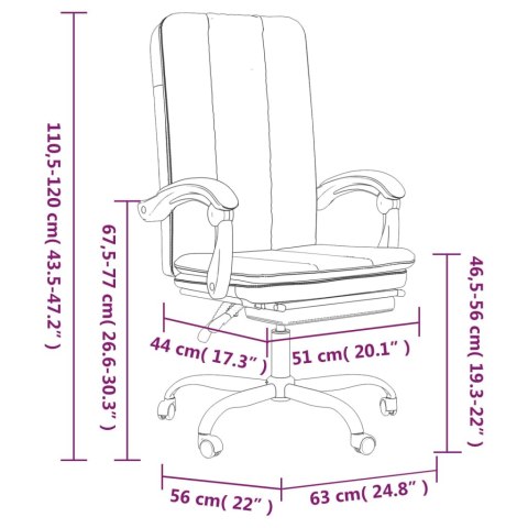  Rozkładany fotel biurowy, jasnoszary, obity tkaniną