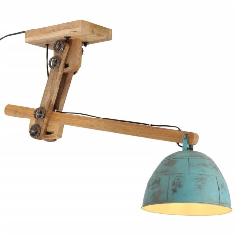  Lampa sufitowa 25 W, postarzany niebieski, 105x30x65-108cm, E27