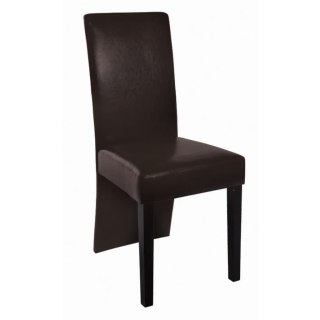  Krzesła jadalniane, 2 szt., ciemnobrązowe, sztuczna skóra
